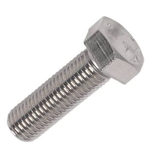 M6 x 60 Hex Head Set Screws Fully Thread Bolts A2 stainless DIN 933-4 pack 