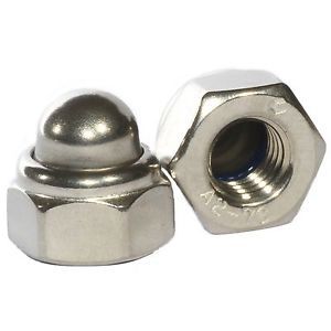 A2 Stainless Steel Dome Nyloc Nuts (Packs of 10)